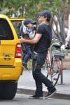 Orlando Bloom Carries Flynn On His Back