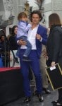 Orlando Bloom with his son Flynn at Hollywood Walk of Fame Star ceremony