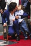 Orlando Bloom with his son Flynn at Hollywood Walk of Fame Star ceremony, LA