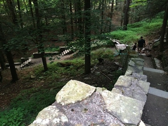 Our Summer Journey - trekking down to see the lower falls at Letchworth State Park