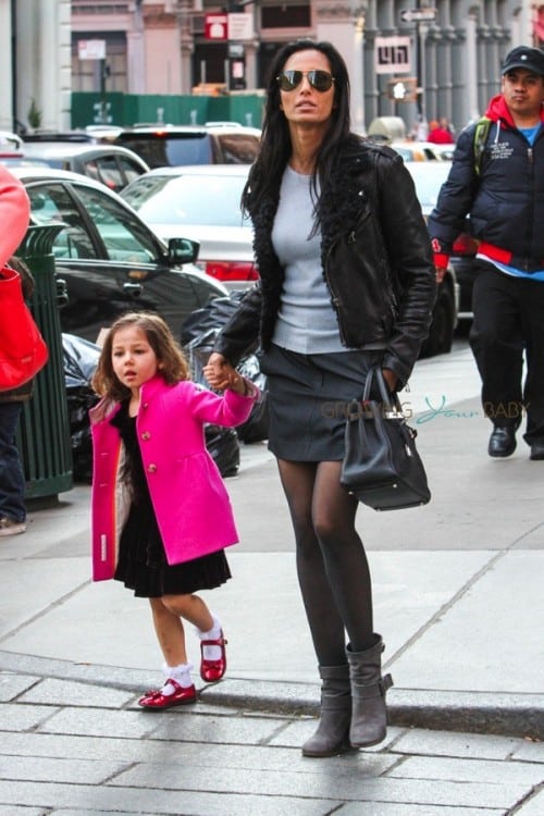 Padma Lakshmi out shopping in SoHo with daughter Krishna Dell