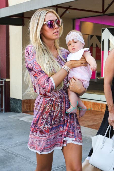 Petra Ecclestone, baby Lavinia and sister Tamara enjoy a family day out