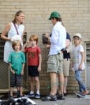 Julia Roberts' Kids Visit "The Normal Heart" Set