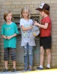 Julia Roberts' Kids Visit "The Normal Heart" Set
