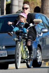Pink takes daughter Willow for a bike ride in LA