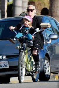 Pink takes daughter Willow for a bike ride in LA