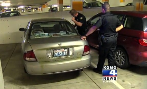 Police breaking into Matt Steele's car