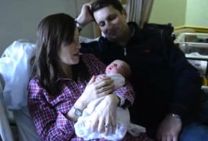 Polly and Cian McCourt with daughter Ila
