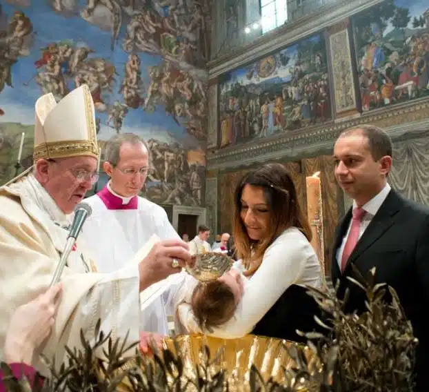 Pope Francis baptism