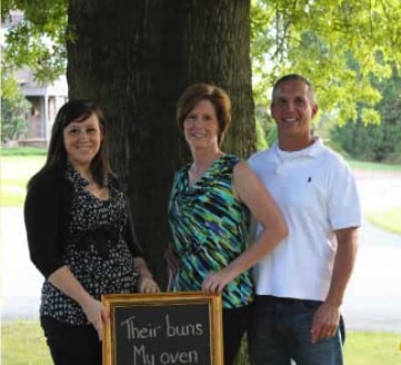 Pregnant Andrea Rivas with Philip and Sandi Palmisano