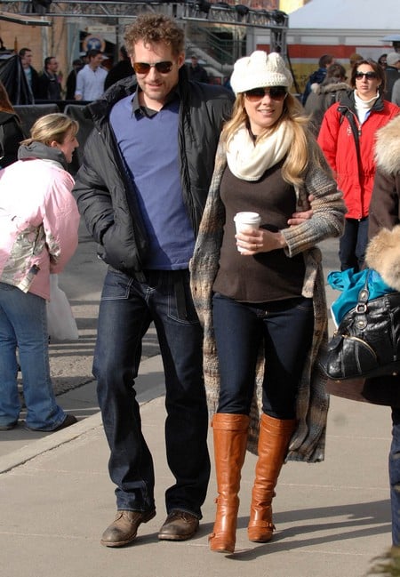 Pregnant Anne Heche and partner James Tupper stroll round Sundance