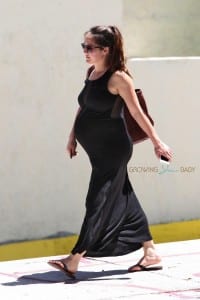 Pregnant Ashley Hebert out in Miami