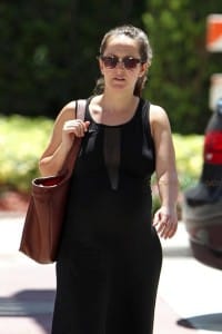 Pregnant Ashley Hebert out running errands in Miami