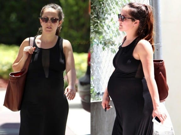 Pregnant Ashley Hebert out shopping in Miami