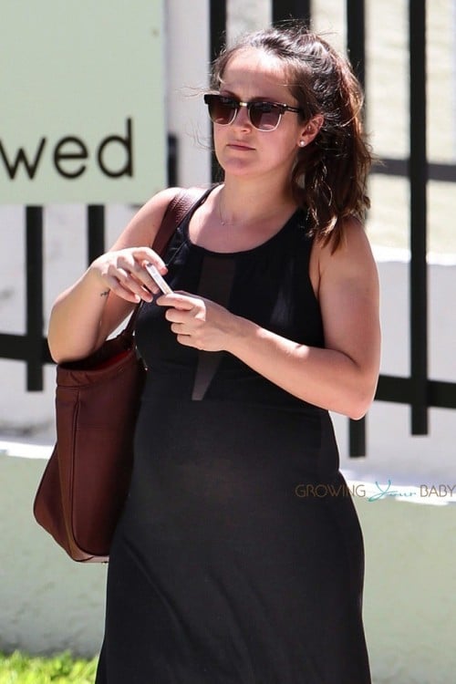 Pregnant Ashley Hebert out shopping in Miami