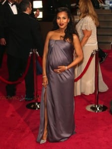 Pregnant Atcress Kerry Washington at the 86th Academy Awards