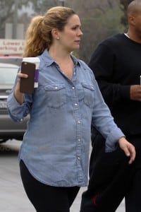 CaCee Cobb shows off her baby belly as she goes out with hubby Donald Faison for a coffee in LA