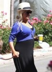 Pregnant Christina Aguilera out for coffee LA