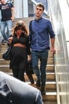 Pregnant Christina Ricci & James Heerdegen at LAX