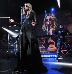 Pregnant Ciara performs at the Grammys