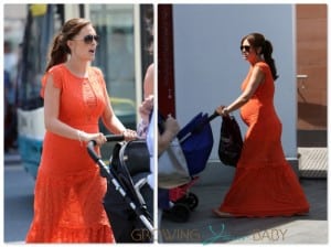 Pregnant Danielle O'Hara out shopping with her boys Archie and Harry in London