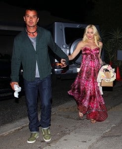 Pregnant Gwen Stefani and husband Gavin Rossdale Attending a baby shower in LA