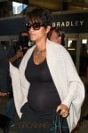 Pregnant Halle Berry at LAX