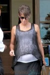 Halle Berry shows her baby bump as she heads to grab some lunch with a female companion in Los Angeles