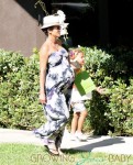 Pregnant Halle Berry picks Nahla up from school