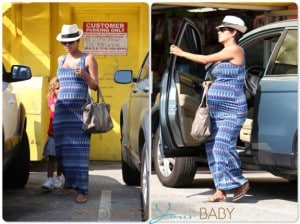 Pregnant Halle Berry picks Up Nahla from school
