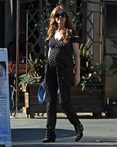 Pregnant Isla Fisher out in LA