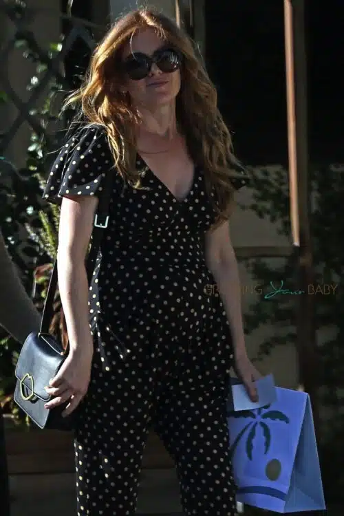 Pregnant Isla Fisher out in Los Angeles