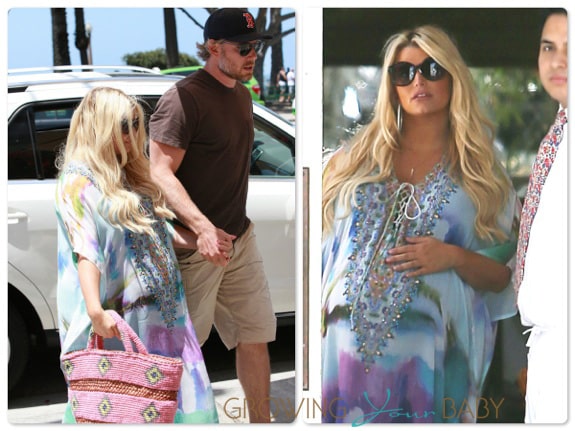 Pregnant Jessica Simpson and Eric Johnson lunch at the IVY