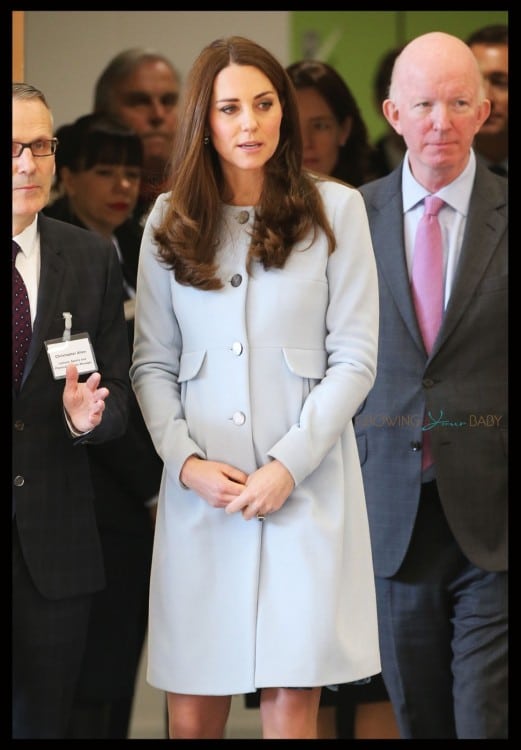 A pregnant Kate Middleton, The Duchess of Cambridge visits Kensington Aldridge Academy