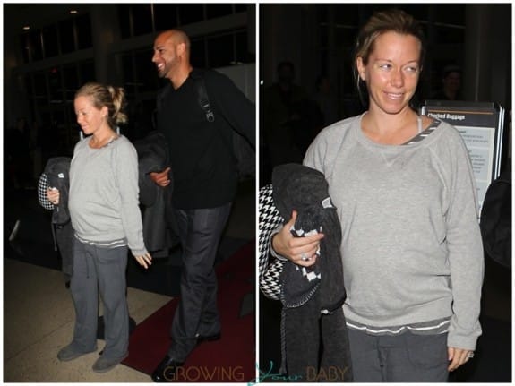 Pregnant Kendra Wilkinson & Hank Baskett at LAX