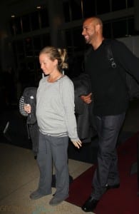 Pregnant Kendra Wilkinson & Hank Baskett at LAX