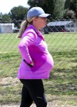 Pregnant Kendra Wilkinson at her son's soccer game
