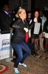 Pregnant Kendra Wilkinson dances at the Celebrity GAEMS Pro XP Event in NYC