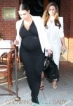 Pregnant Kim Kardashian Lunches With A Friend
