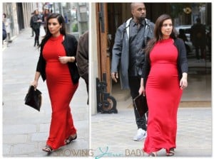 Pregnant Kim Kardashian and Kanye West in Paris