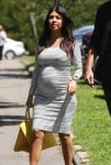 Pregnant Kourtney Kardashian out in the hamptons