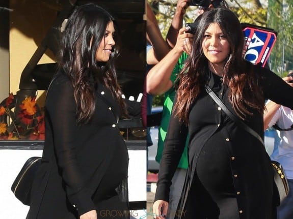 Pregnant Kourtney Kardashian shopping at Bel Bambini in LA