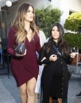 Pregnant Kourtney Kardashian with sister Khloe shopping at Bel Bambini