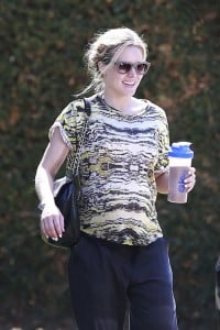Pregnant Kristen Bell out in  LA