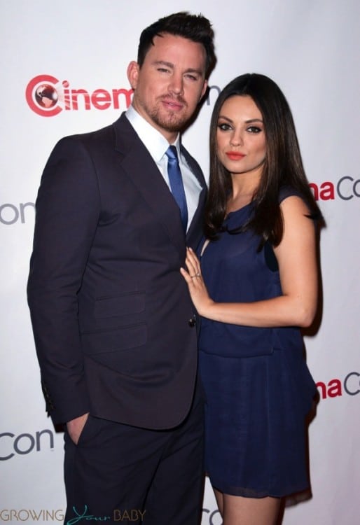 Pregnant Mila Kunis & Channing Tatum on the red carpet at CinemaCon 2014
