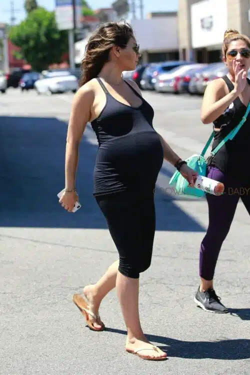 Pregnant Mila Kunis leaving yoga class in LA
