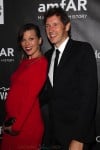 Pregnant Milla Jovovich and husband Paul WS Anderson at the amfAR LA Inspiration Gala Honoring Tom Ford