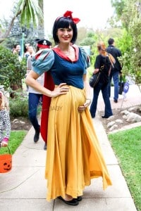 Pregnant Molly SIms Out For Halloween