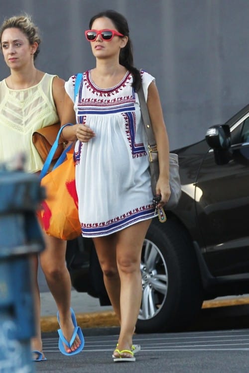 Pregnant Rachel Bilson  out in LA