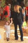 Pregnant Rachel Zoe with son Skyler Berman at the pumpkin Patch in LA